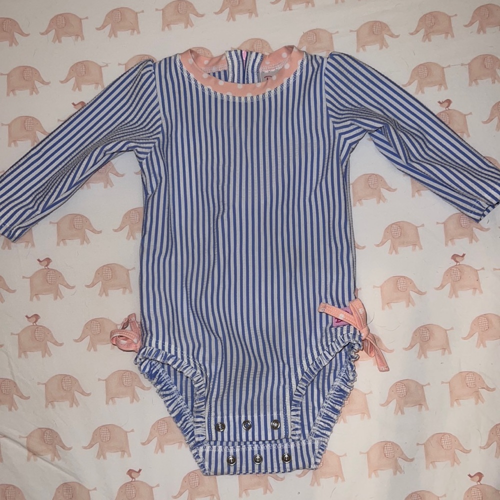 Ruffle Butts long sleeve one piece swimsuit 6-12M